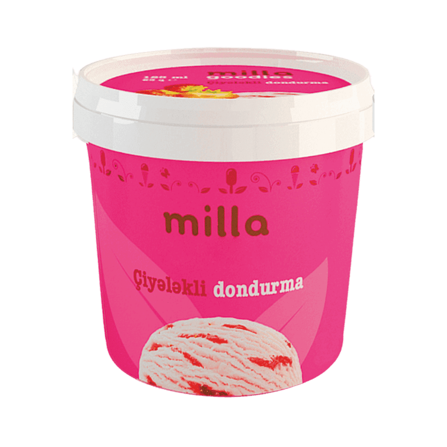 Dondurma çiyələkli 125ml