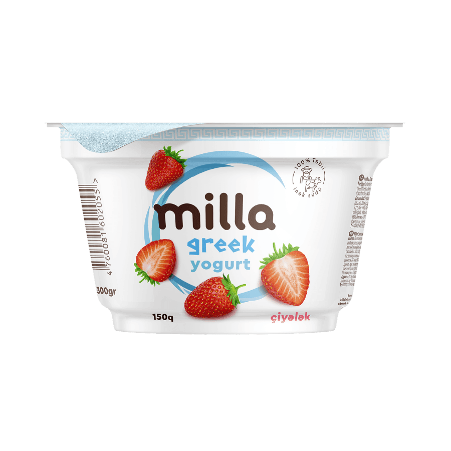 Milla Greek yoğurt çiyələk 150q