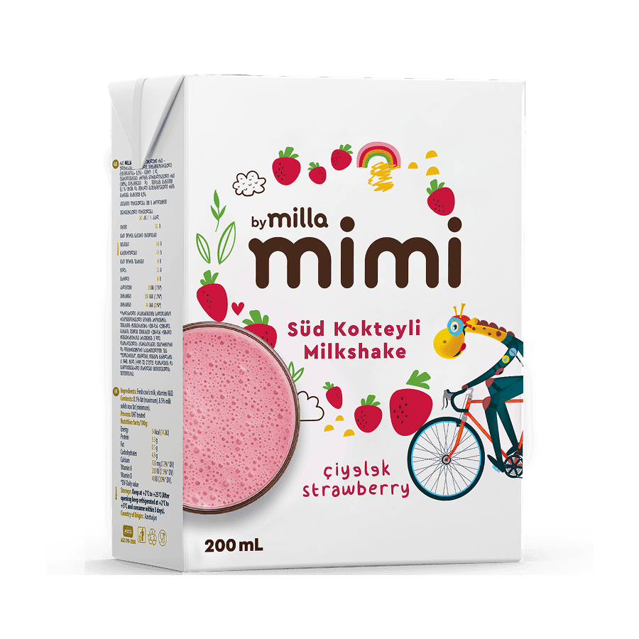 Mimi UHT süd kokteyli çiyələkli 200 ml